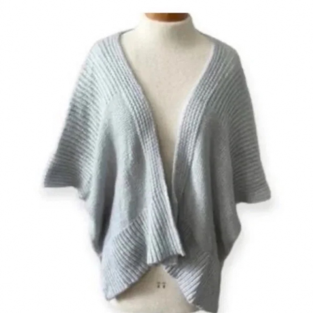 WOODEN SHIPS Wool Blend Open Cardigan Knit Gray Small / Medium Sweater